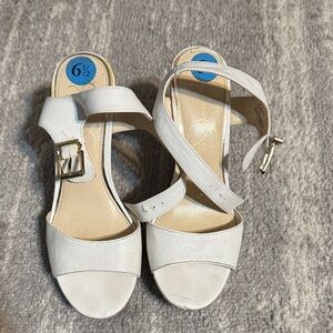 Jessica Simpson White Wedge Sandals